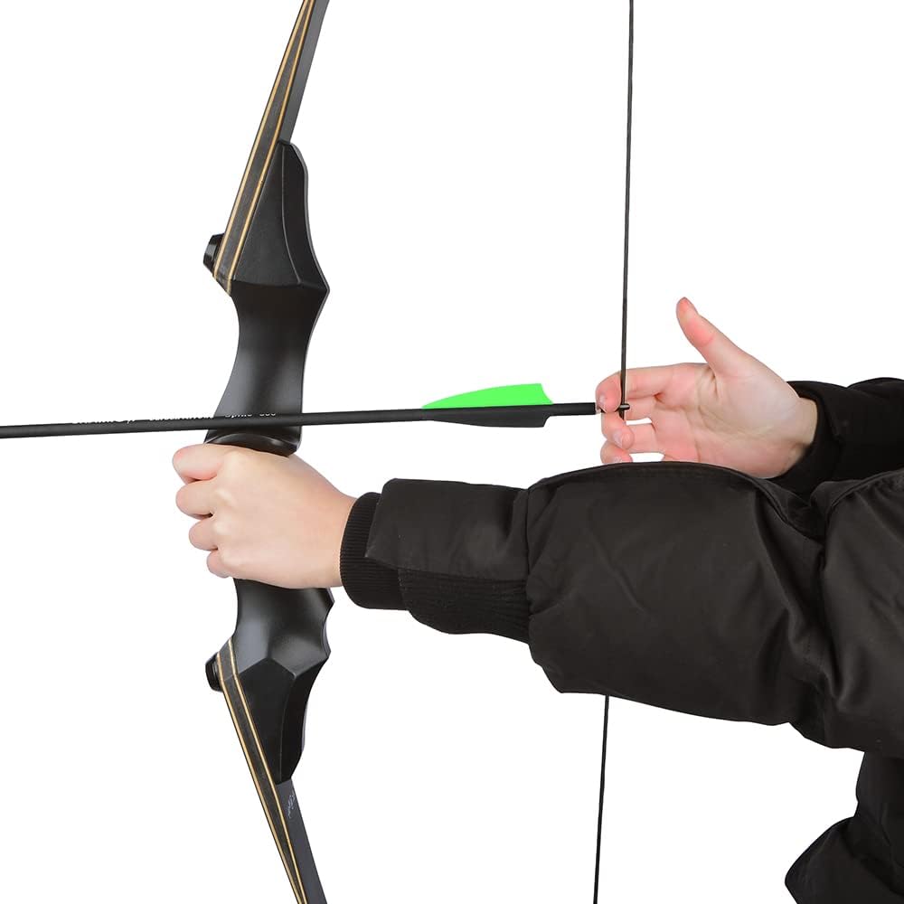 60 Inch Archery Takedown Recurve Bow F171A for Adults/Youth 30-60Lbs American Hunting Bow Magnesium Alloy Metal  Right Handed