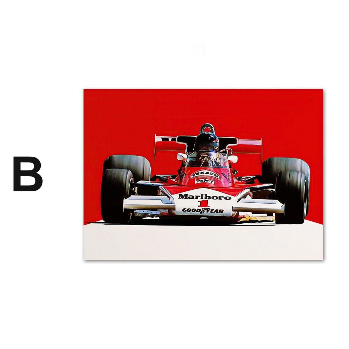 Poster Formel 1 Rennwagen Rennfahrer Aquarell · Deko Print ohne Rahmen