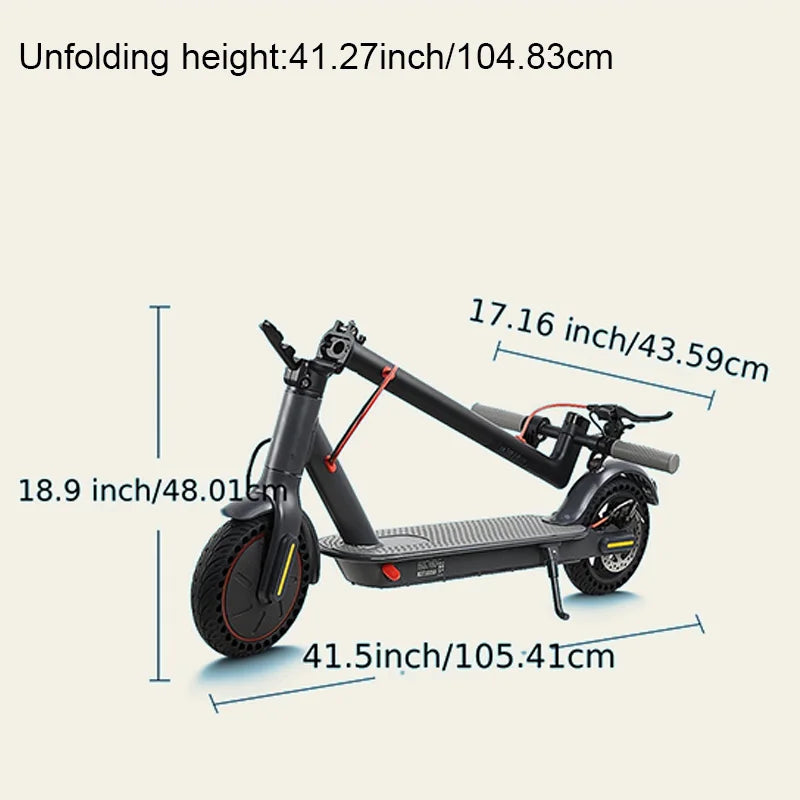 1/2Pcs 350W Electric Scooter For Adult & Teen, 30km Max Range, 30km/h Max Speed, APP Control, E Brake + Disc Brake, LED Light