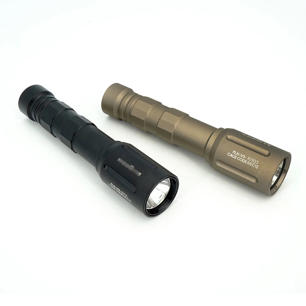 Tactical PLHv2 LED Flashlight 1350 Lumens High Output White Light CNC Aluminum Scout Outdoor Hunting Flashlight Long Short Versi
