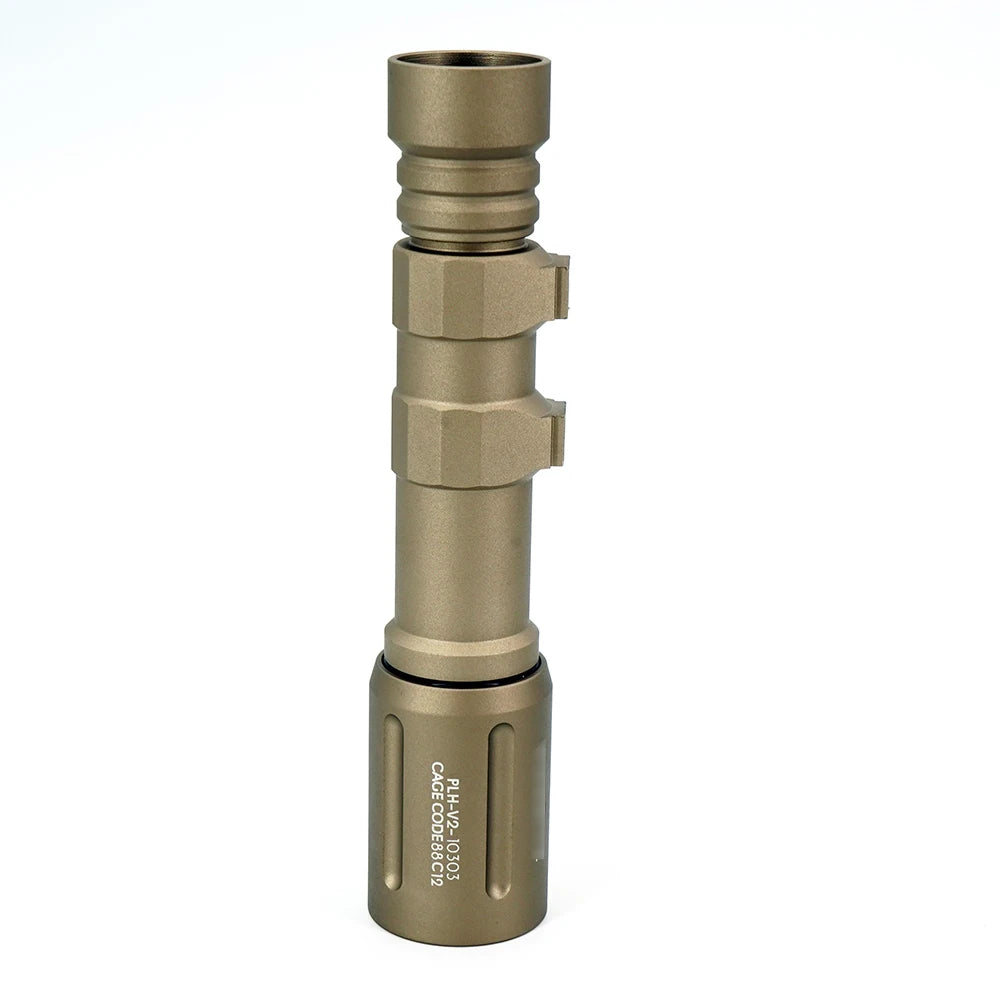 Tactical PLHv2 LED Flashlight 1350 Lumens High Output White Light CNC Aluminum Scout Outdoor Hunting Flashlight Long Short Versi