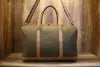 Real Handmade Large Capacity Waxed Canvas Duffel Bag for Travel Wear-Resistant Water Proof Luggage Duffel Bag