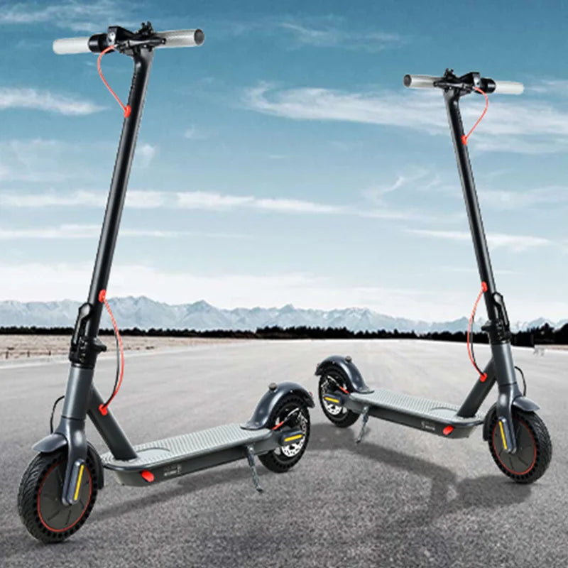 1/2Pcs 350W Electric Scooter For Adult & Teen, 30km Max Range, 30km/h Max Speed, APP Control, E Brake + Disc Brake, LED Light
