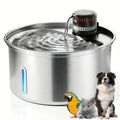 Dirt-resistant Stainless Steel Portable Automatic Electric Cat Water Bowl Cat Fountain Water Drinking Feeder Cat Water Fountain