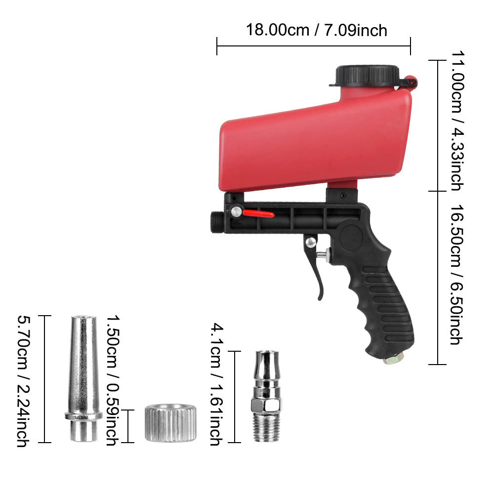 Rust Blasting Device Gravity Sandblasting G un Adjustable Blasting Machine Pneumatic Sandblasting Set