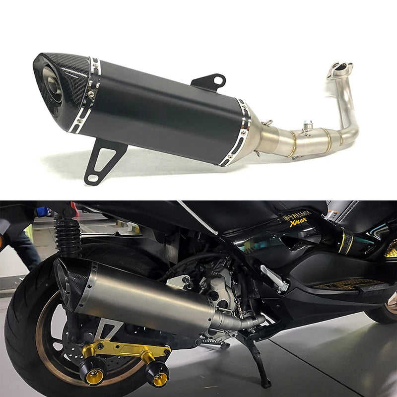 Bulls Motor AAkprovic Full Exhaust System for X-max300  XMAX 250 Bike Exhaust Carbon Fiber All Year Scooter Exhaust Elbow