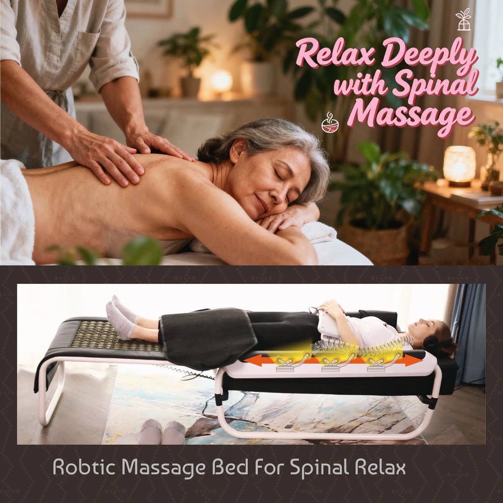 Spine Traction Jade Massage Bed with Adjustable Infrared Heated Luxury Wellness Equipment for SPA Salons and Home Use