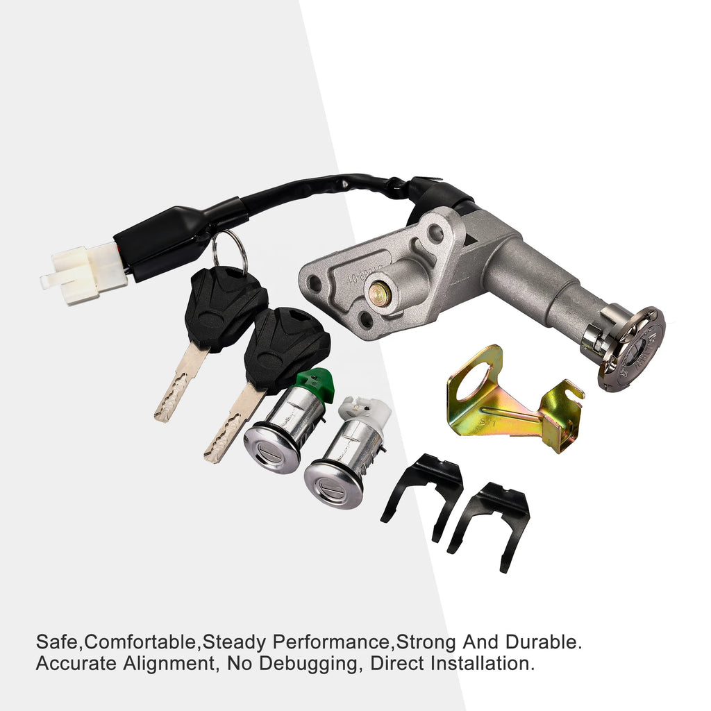 GOOFIT Motorcycle Ignition Switch Key Set Replacement for GY6 150cc Chinese Scooter Moped