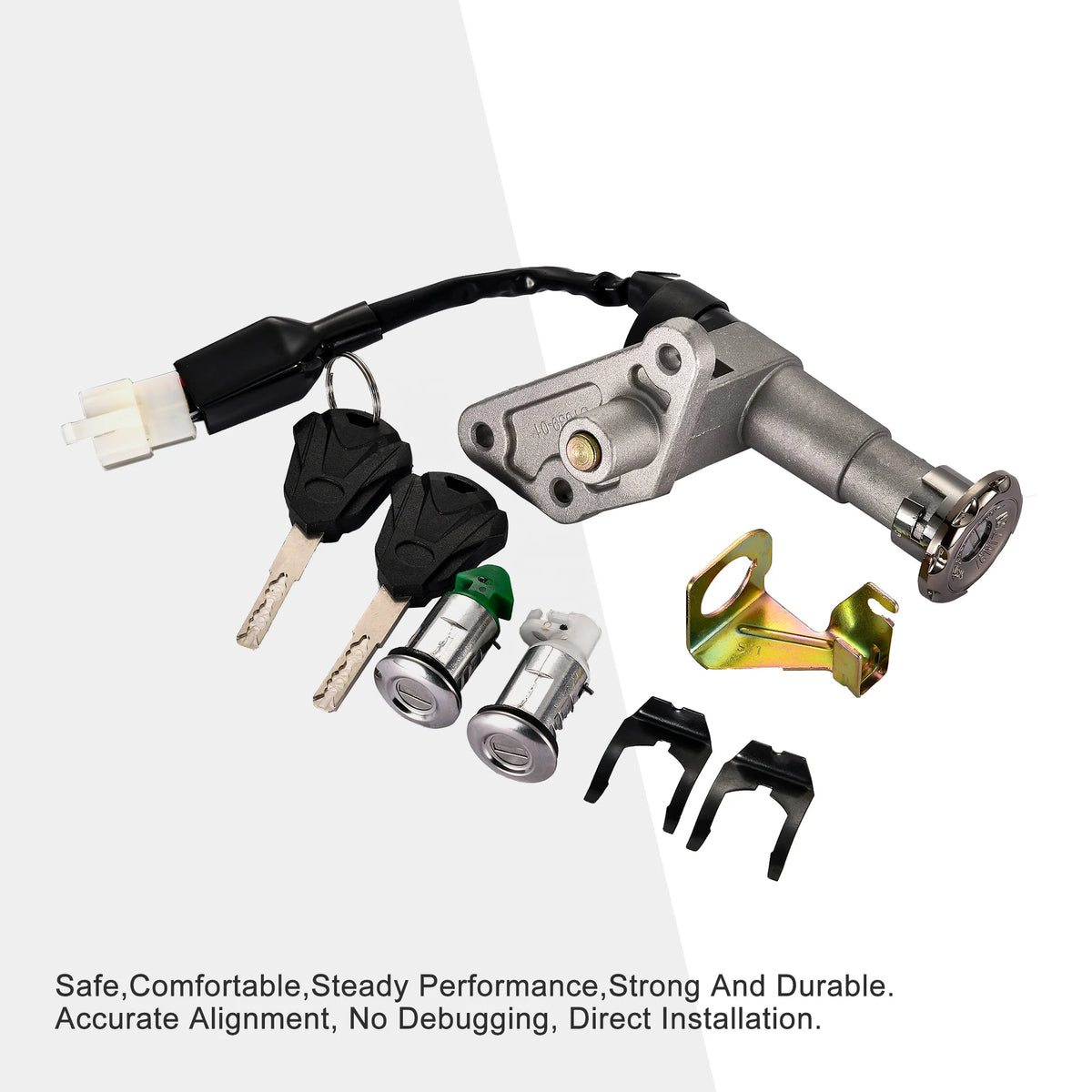 GOOFIT Motorcycle Ignition Switch Key Set Replacement for GY6 150cc Chinese Scooter Moped