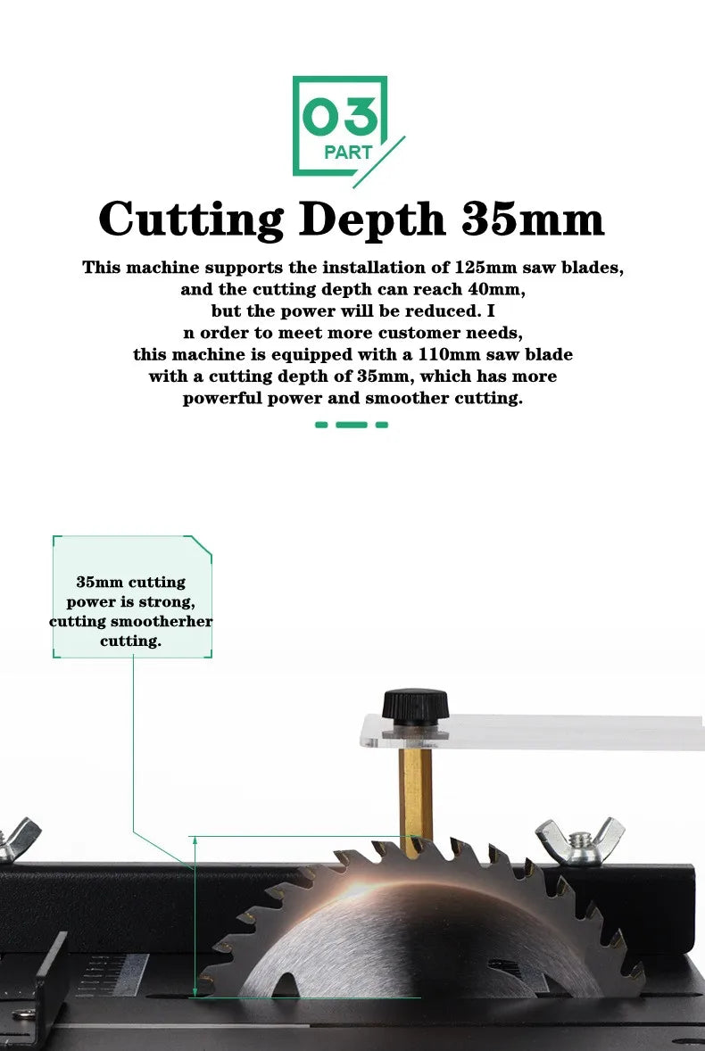 12-24V 200W Table Saw Mini Desktop Electric Saw Cutter Speed Angle Adjustable Cutter for Wood Plastic Acrylic