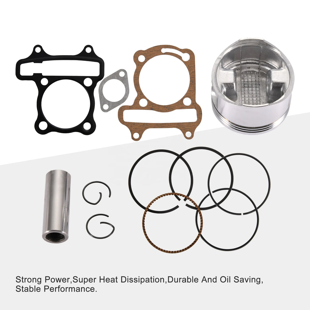 GOOFIT Cylinder Liner57.4mm Complete Kit 157QMJ 152QMI Engine With Gasket Spark Plug Replacement for 4 Stroke GY6 150cc ATV Tao
