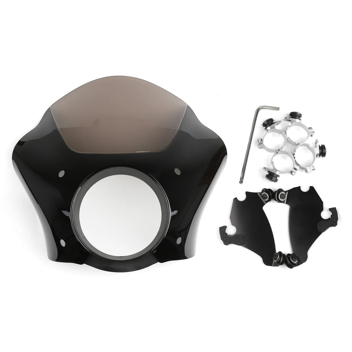 Black Windshield Cafe Racer Windscreen Fairing for Sportster XL 883 1200 FXDL 1986-2016