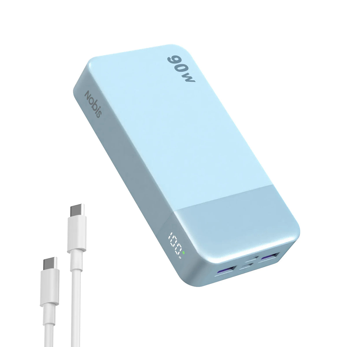 Original JUOVI NOBIS 90W 20000mAh Safety Battery High Capacity Fast Charging LED Display Dual USB-C/USB-A Portable UL Power Bank