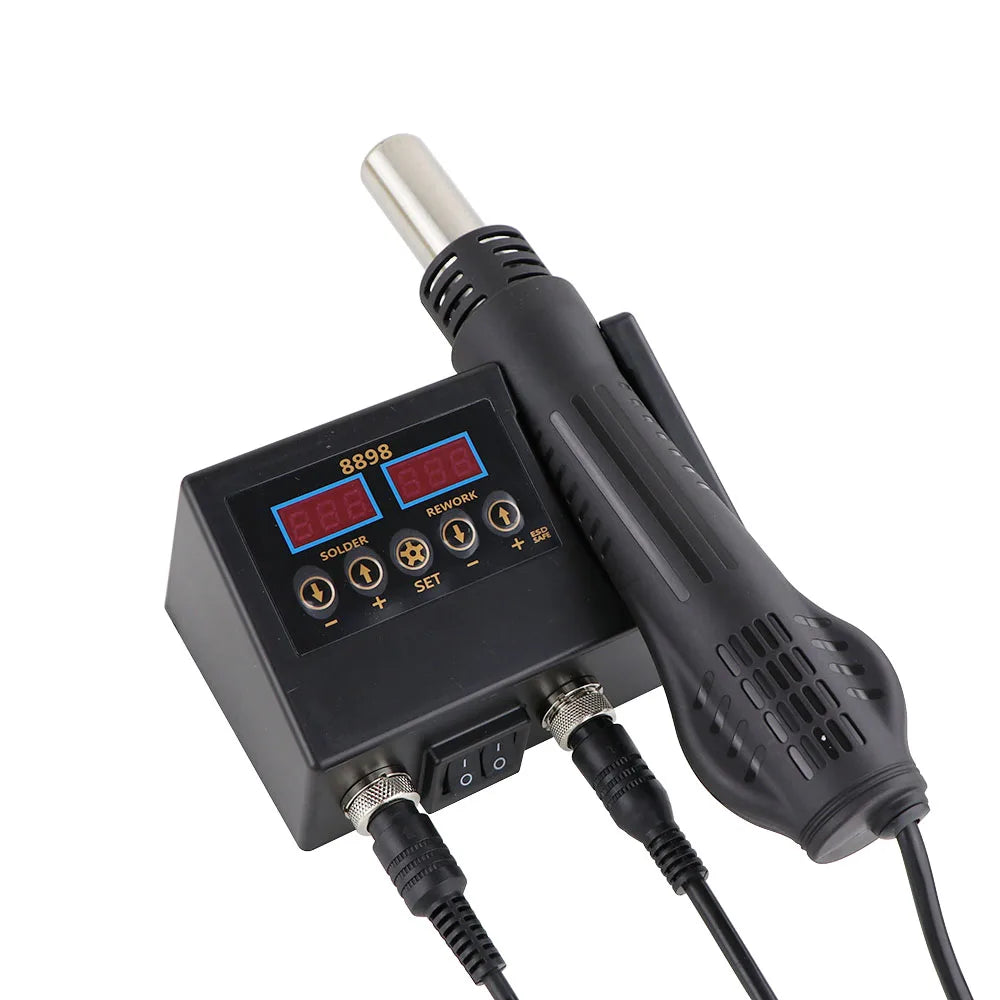 8898 Soldering Station 2 in 1 Digital Display Hot Air Gun Welding Rework for Cell-Phone BGA SMD PCB IC Repair Solder Iron Tools