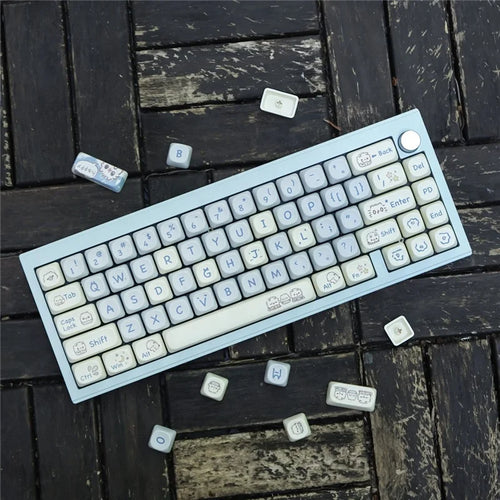 145 Keys MOA Profile Cat Keyboard Keycaps PBT Sublimation for 61/67/84/87 Mx Mechanical Keyboard