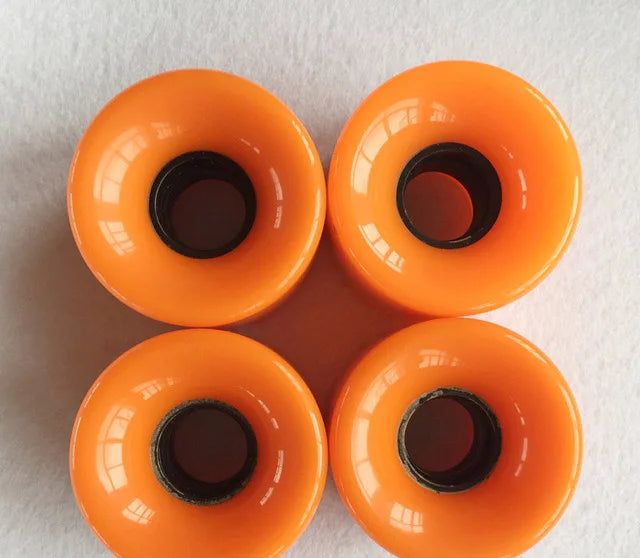 4 Pieces 78A 60*45mm LED Flash Longboard Wheel DanceBoard Transparent Skateboard Wheel PU Double Rocker Flashing Wheel