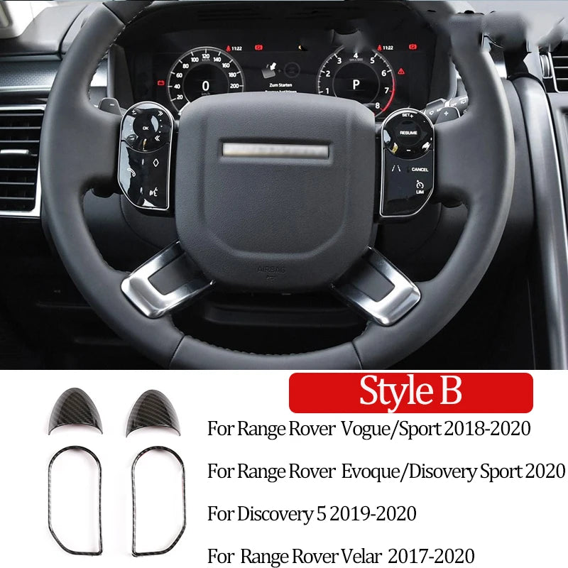 For Land Rover Range Rover Sport Voque Evoque Velar Steering Wheel Button Decorative Frame For Discovery 5/Sport