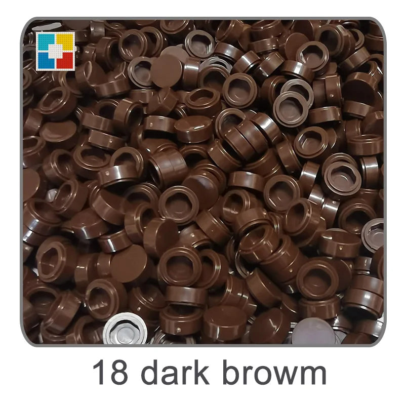 1kg Flat Tile 1x1 98138 Round Building Blocks Plastic MOC Bricks Parts Pixel Art DIY, Compatible DIY pixel Art Blocks