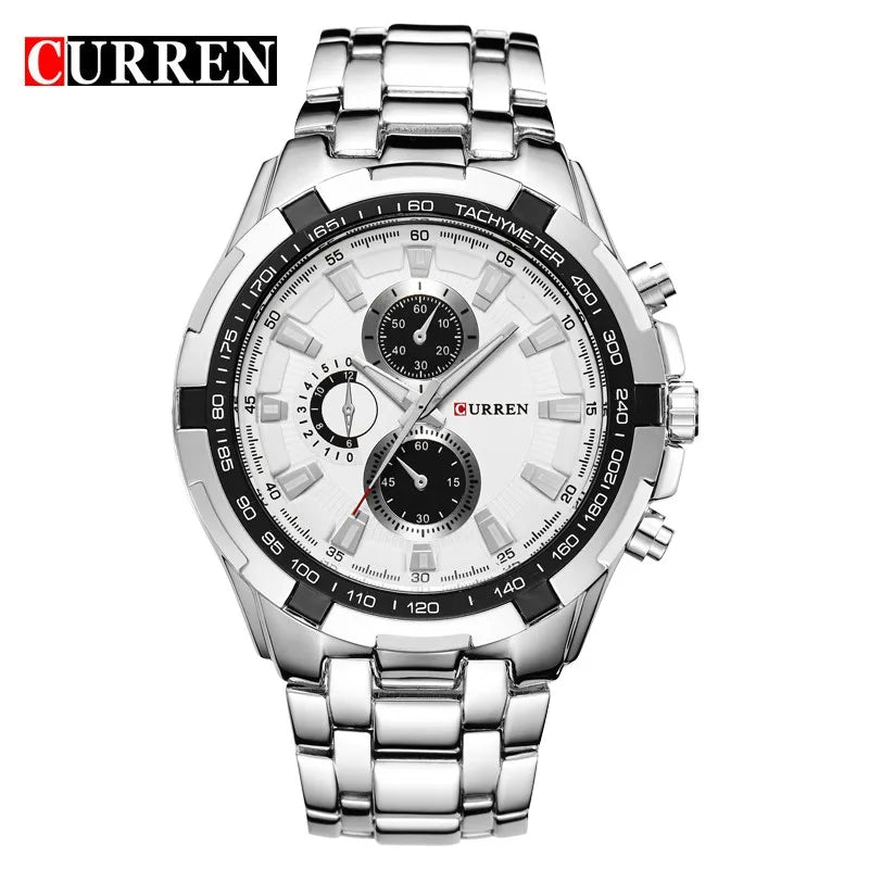 CURREN 8023 Top 10 Brands Blue Boys Quartz Watch Best Steel Band Water Resistant Dials Decoration Big Concise Watch Set