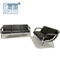 Business Sofa Office Furniture High-end Leather Fashion Simple Office Sofa Factory  Steel Sofa Set