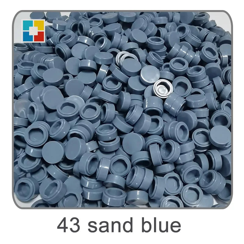 1kg Flat Tile 1x1 98138 Round Building Blocks Plastic MOC Bricks Parts Pixel Art DIY, Compatible DIY pixel Art Blocks