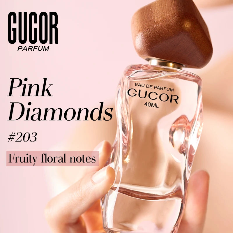 GUCOR 203 40ml Pink Diamonds Eau De Parfum MIST Spray Long Lasting Mini Women's Perfume Fruity Floral Fresh Scent Antiperspirant