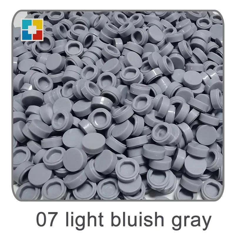 1kg Flat Tile 1x1 98138 Round Building Blocks Plastic MOC Bricks Parts Pixel Art DIY, Compatible DIY pixel Art Blocks