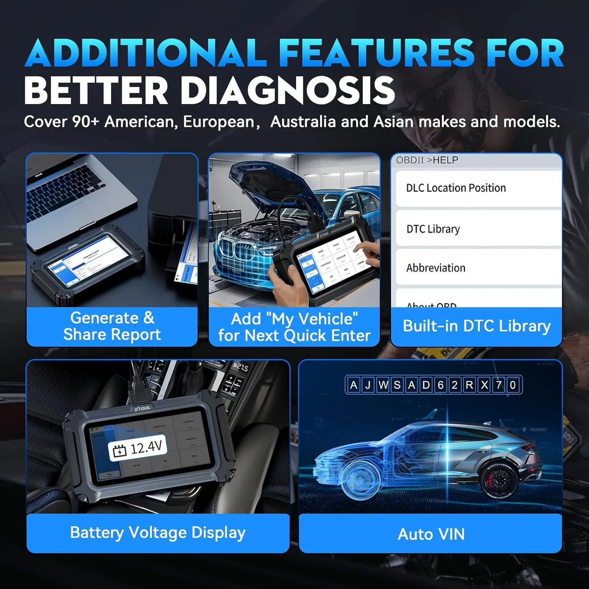 EU Stock XTOOL D6S 2026 Car Escaner Automotriz Code Reader Mechanic Tools Automotive Diagnostic Scanner 30 Resets for Workshop
