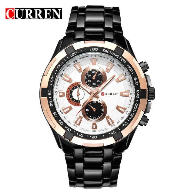 CURREN 8023 Top 10 Brands Blue Boys Quartz Watch Best Steel Band Water Resistant Dials Decoration Big Concise Watch Set