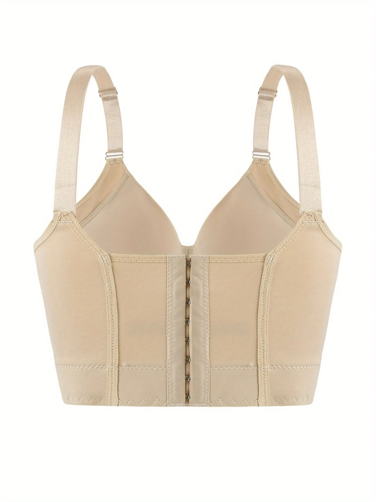 Plus Size Women Bras Under Wire 7 Hooks Back Closure Thin Cup Big Breast Adjustable Straps Polyester Bra