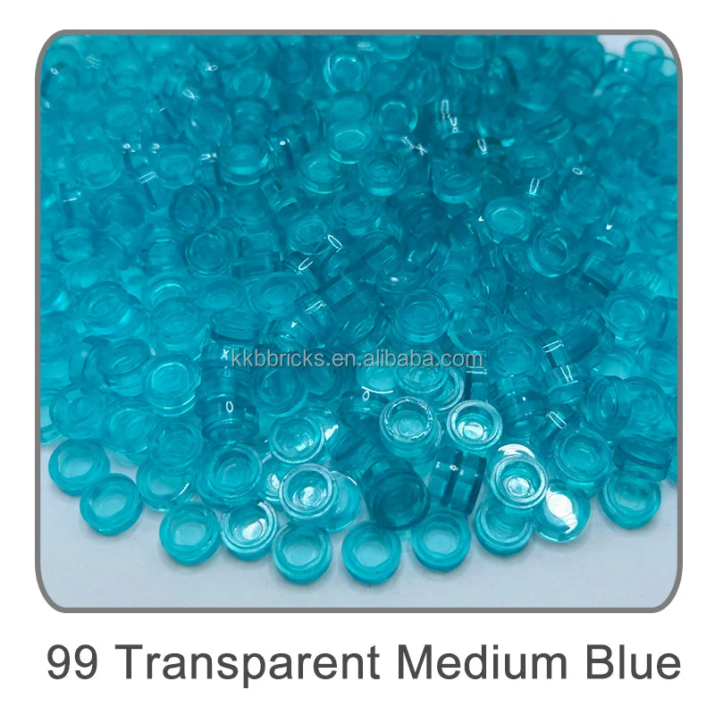 1kg Flat Tile 1x1 98138 Round Building Blocks Plastic MOC Bricks Parts Pixel Art DIY, Compatible DIY pixel Art Blocks