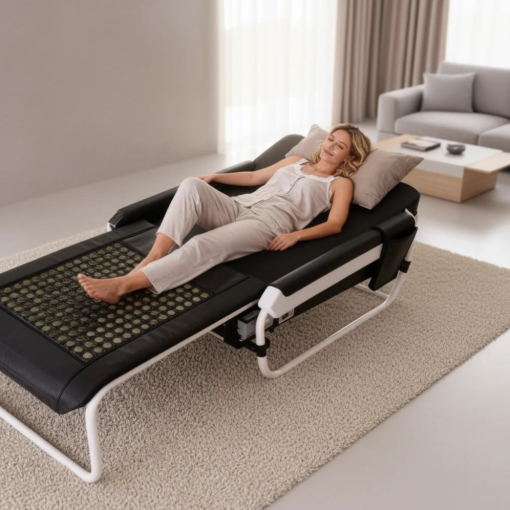 Pop Relax High Quality Home Use Jade Bed with Natural Stone ISO13485 Certified Cama De Masaje for Therapeutic Massage