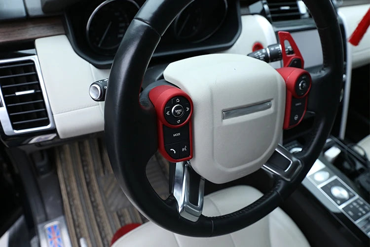 For Land Rover Range Rover Sport Voque Evoque Velar Steering Wheel Button Decorative Frame For Discovery 5/Sport