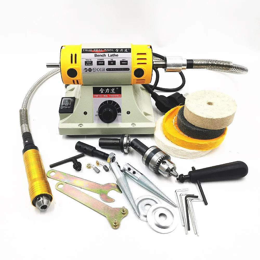 110V/220V 350W Polishing Machine For DIY Woodworking Jade Jewelry Dental Bench Lathe Machine Motor Grinding Machine