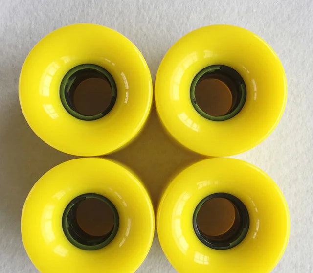 4 Pieces 78A 60*45mm LED Flash Longboard Wheel DanceBoard Transparent Skateboard Wheel PU Double Rocker Flashing Wheel