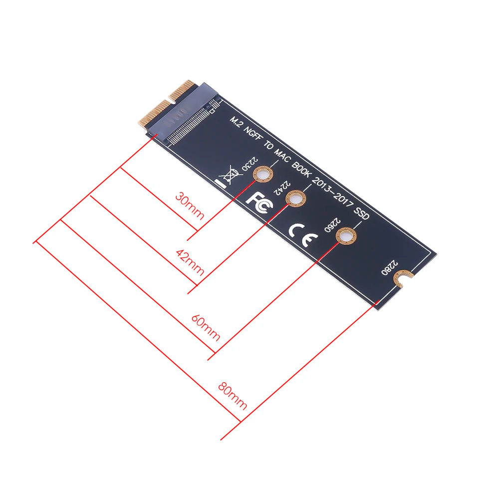 M.2 NVME SSD Convert Adapter Card for MacBook Air Pro Retina 2013-2017 NVME/AHCI SSD For A1465 A1466 A1398 A1502 Upgraded Kit