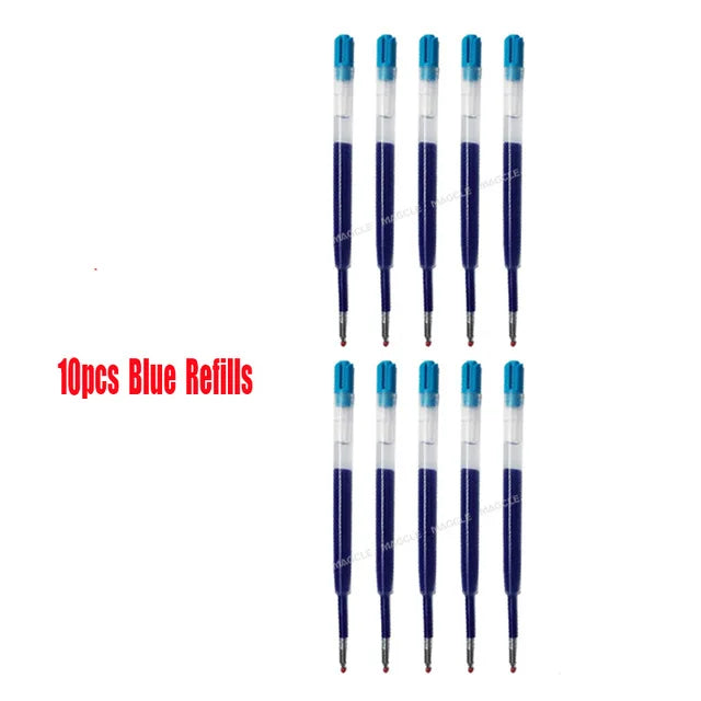For Xiaomi Metal Sign pen Kaco 0.5MM EU Refill Blue/Black/Red/Navy Blue Ink European Standard Retractable Gel Pens 10Pcs/Pack