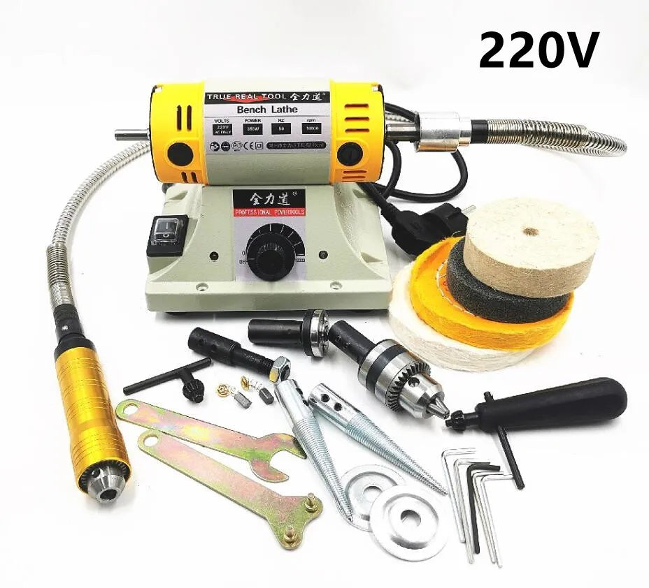 110V/220V 350W Polishing Machine For DIY Woodworking Jade Jewelry Dental Bench Lathe Machine Motor Grinding Machine
