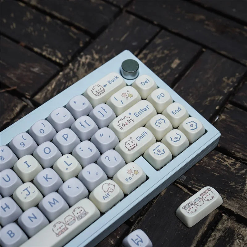 145 Keys MOA Profile Cat Keyboard Keycaps PBT Sublimation for 61/67/84/87 Mx Mechanical Keyboard