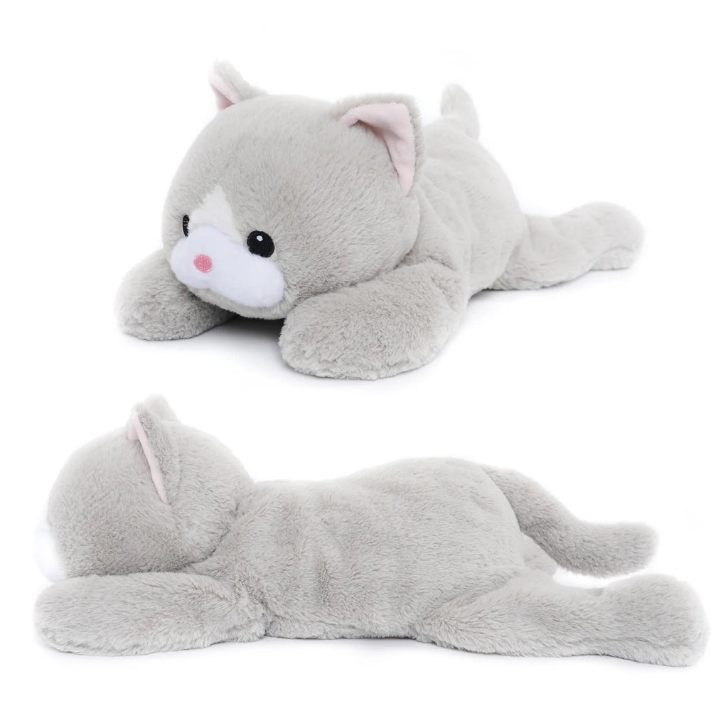 Weighted Super Soft Plush Cat Toy Embroidered Heavy Duty Anxiety Relief Sensory Accessories Stuffed Animal for Kids Gift