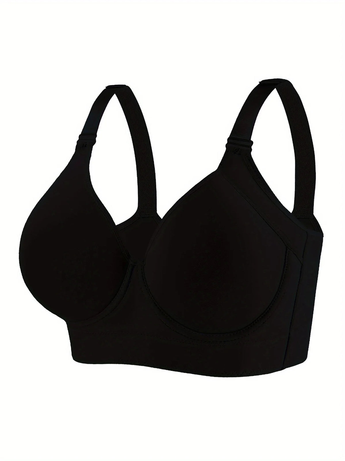 Plus Size Women Bras Under Wire 7 Hooks Back Closure Thin Cup Big Breast Adjustable Straps Polyester Bra