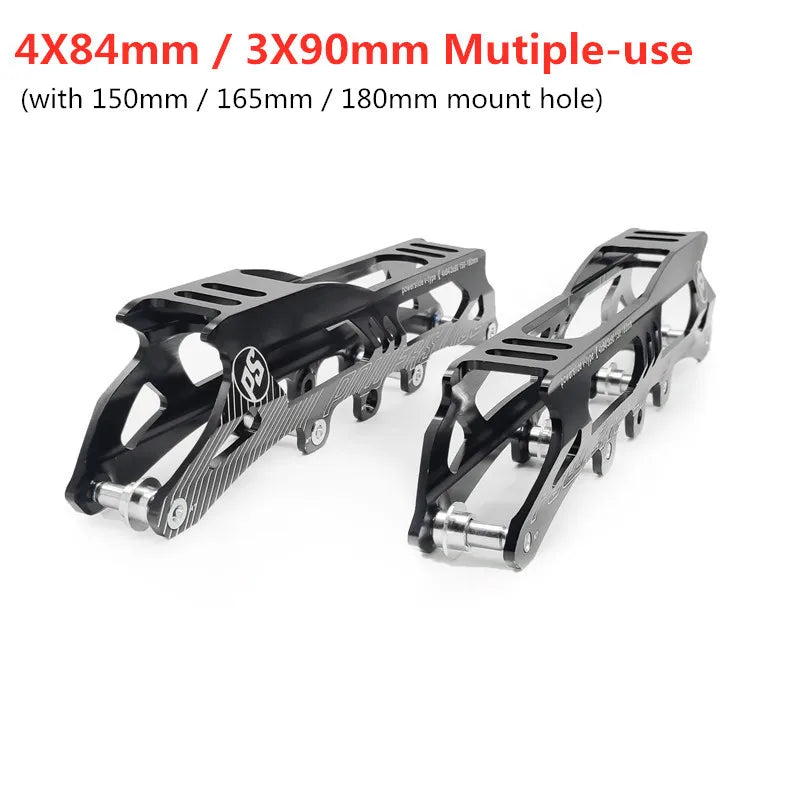 Powerslide Inline Skates Frame 3x125 4x110 3x110 4x100 3x100 4x90 3x90 4x84 mm Speed Skate Aluminium Alloy CNC 150-195 Chassis