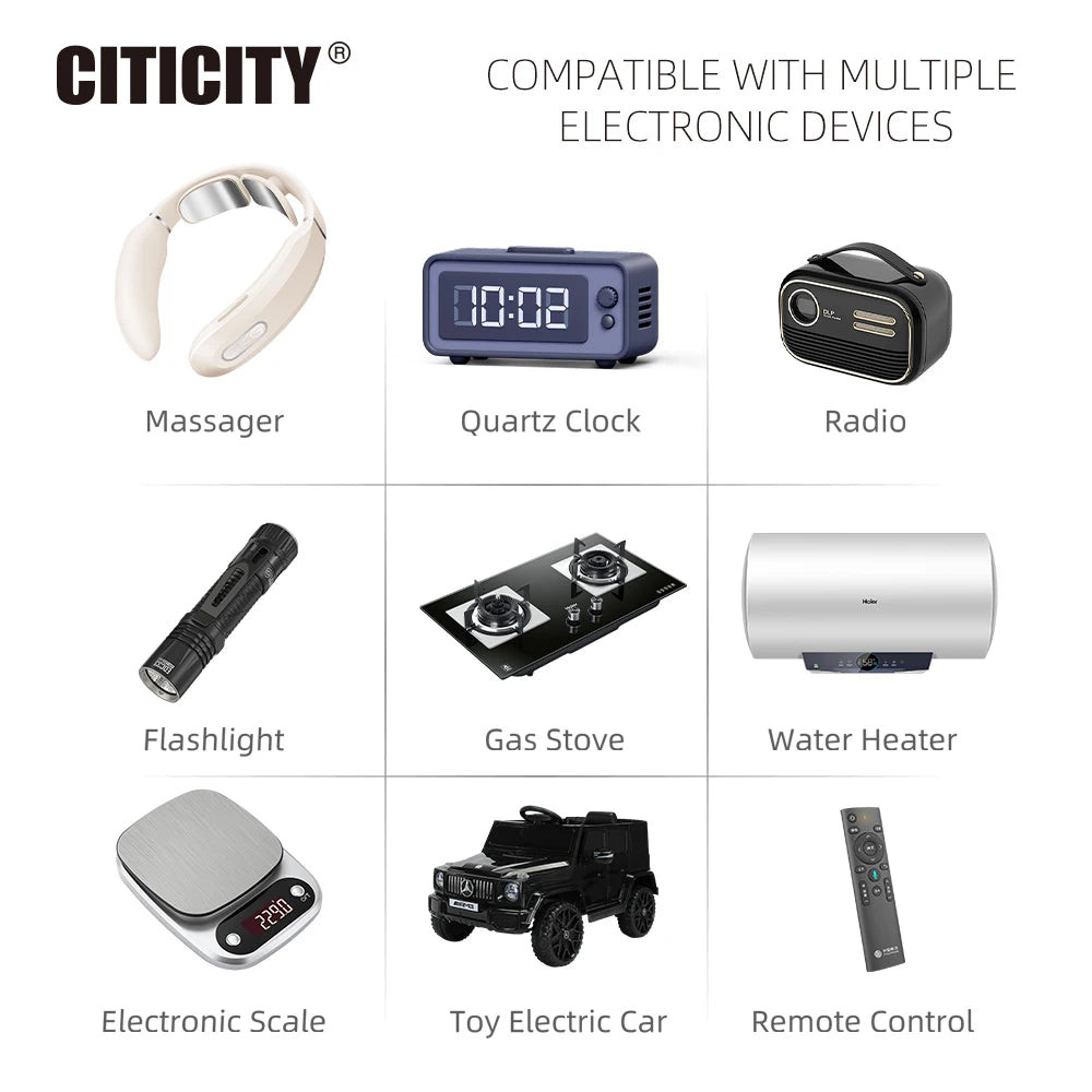 CITICITY Rechargeable C Cylindrical Lithium Ion Battery 1.5V 3000mAh USB Charger Included 3.5H Fast Charge 1200+ Cycles
