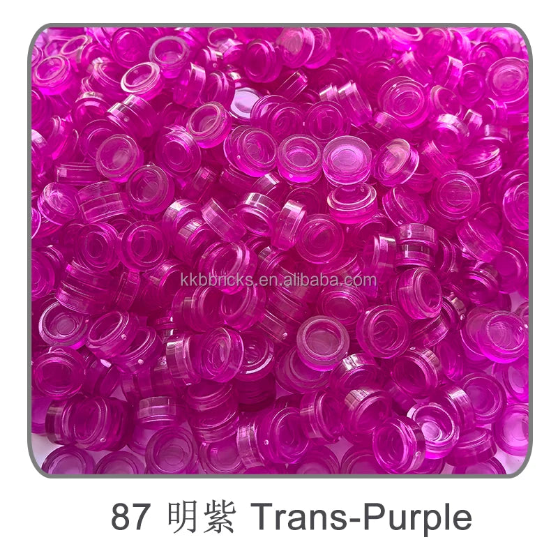 1kg Flat Tile 1x1 98138 Round Building Blocks Plastic MOC Bricks Parts Pixel Art DIY, Compatible DIY pixel Art Blocks