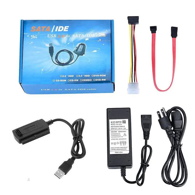 SATA/PATA/IDE to USB 2.0 Adapter Converter Cable for Hard Drive Disk 2.5" 3.5 Hard Drive FE for Hard Drive Disk