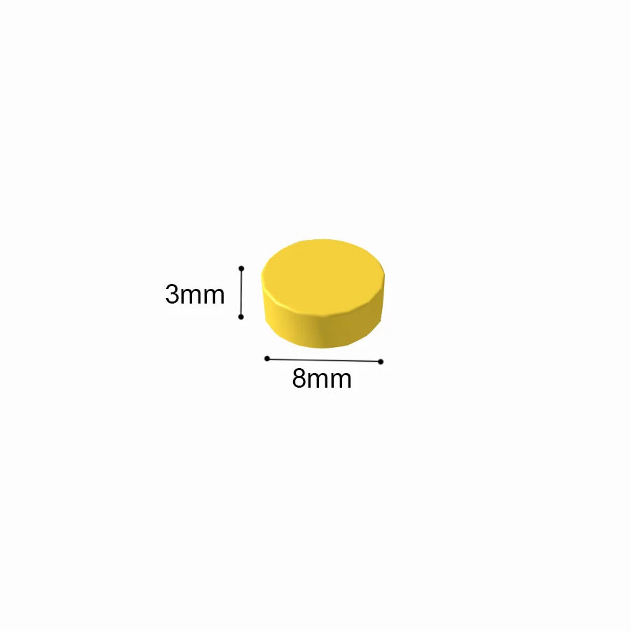 1kg Flat Tile 1x1 98138 Round Building Blocks Plastic MOC Bricks Parts Pixel Art DIY, Compatible DIY pixel Art Blocks
