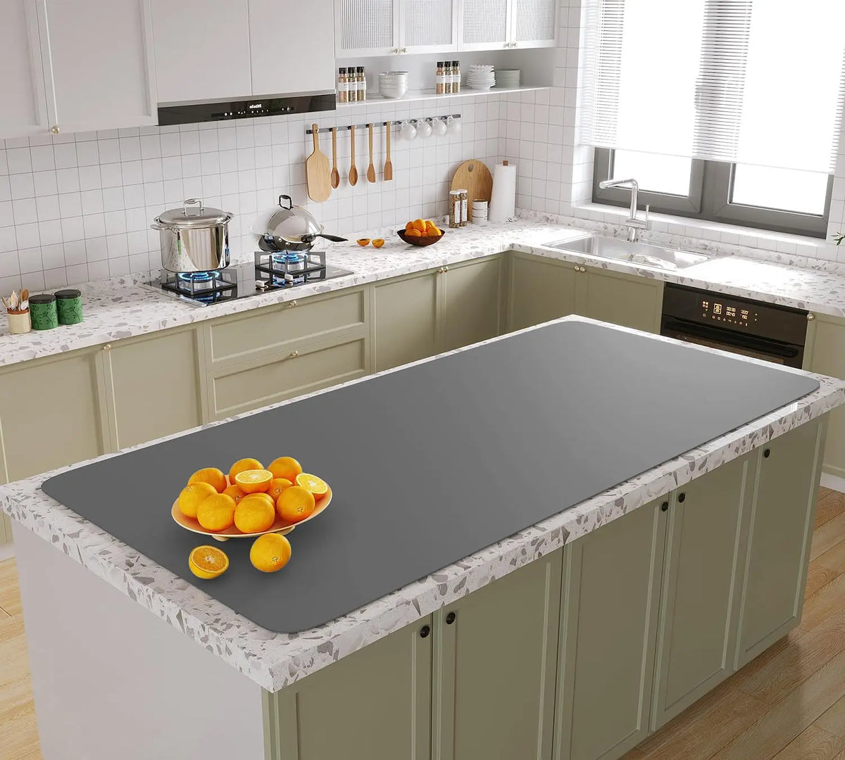 FDA Large Size Silicone Kitchen Table Mat Silicone Counter Mat Heat Resistant Kitchen Counter Top Protector Non Slip Mat