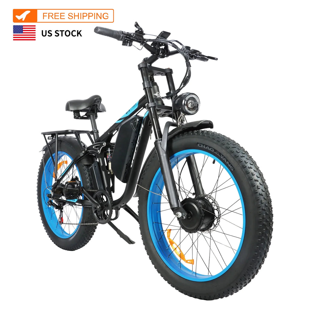 US in Stock Free Shipping 48v 3000w 25ah All Terrain Fat Tire Electric Snow Bike 55kmh/34mph 60km Range Electric Mountain Bike