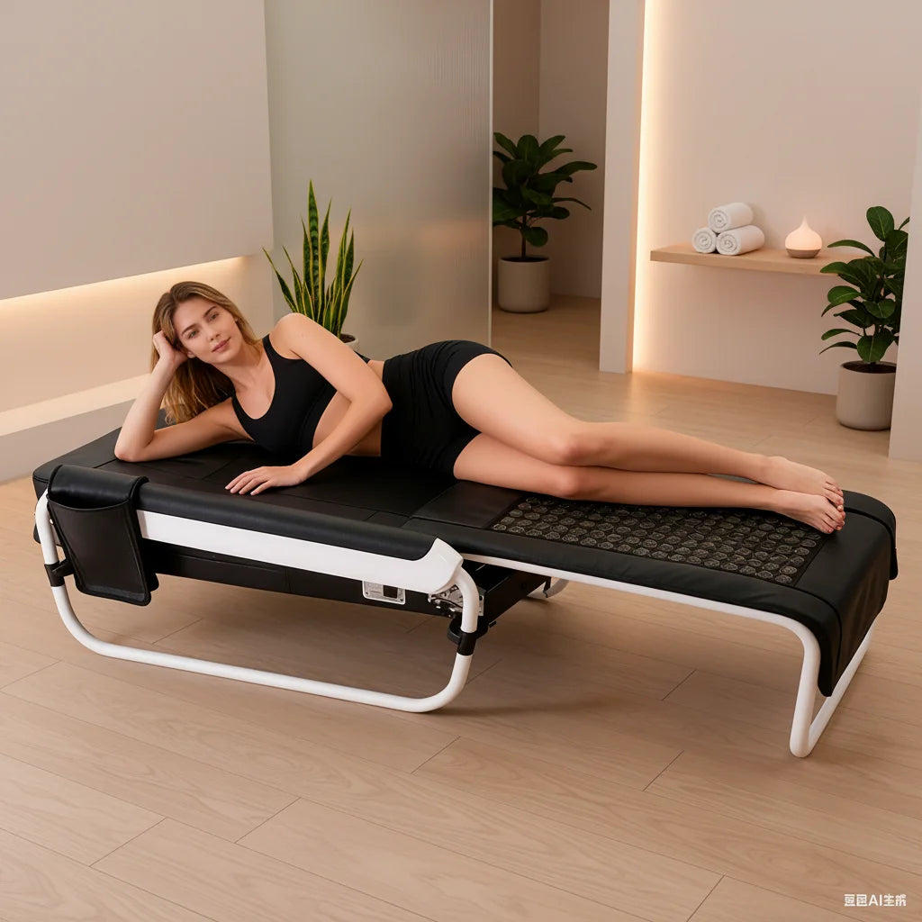 Pop Relax High Quality Home Use Jade Bed with Natural Stone ISO13485 Certified Cama De Masaje for Therapeutic Massage