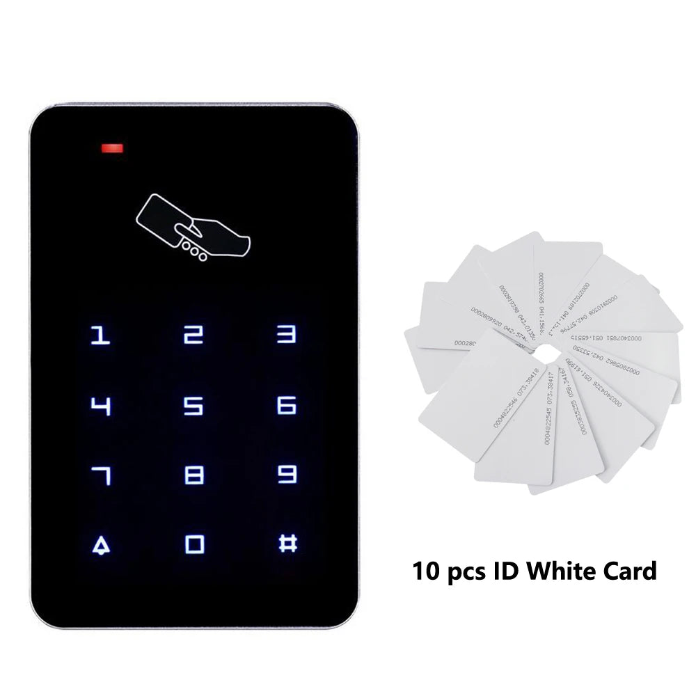 T6C Standalone Access Controller 13.56Mhz IC Access Control Keypad digital Touch Screen Backlight Card Reader Door Lock System